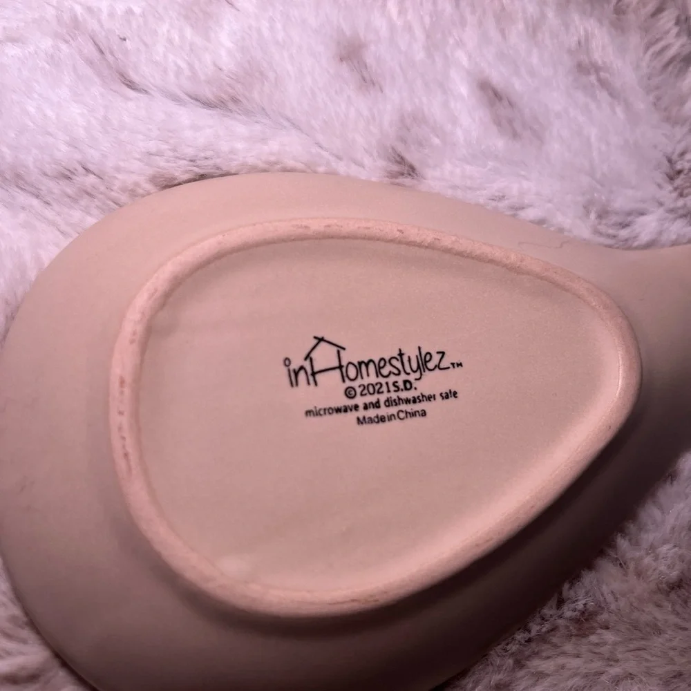 Spectrum Designz Spring Easter Chick w/Flowers Ceramic 9” Spoon Rest - Picture 7 of 10